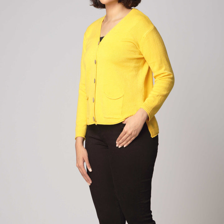 Mustard Mid Length Cardigan PW2914