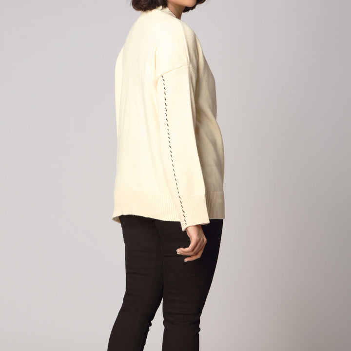 White Mid Length Cardigan PW2916