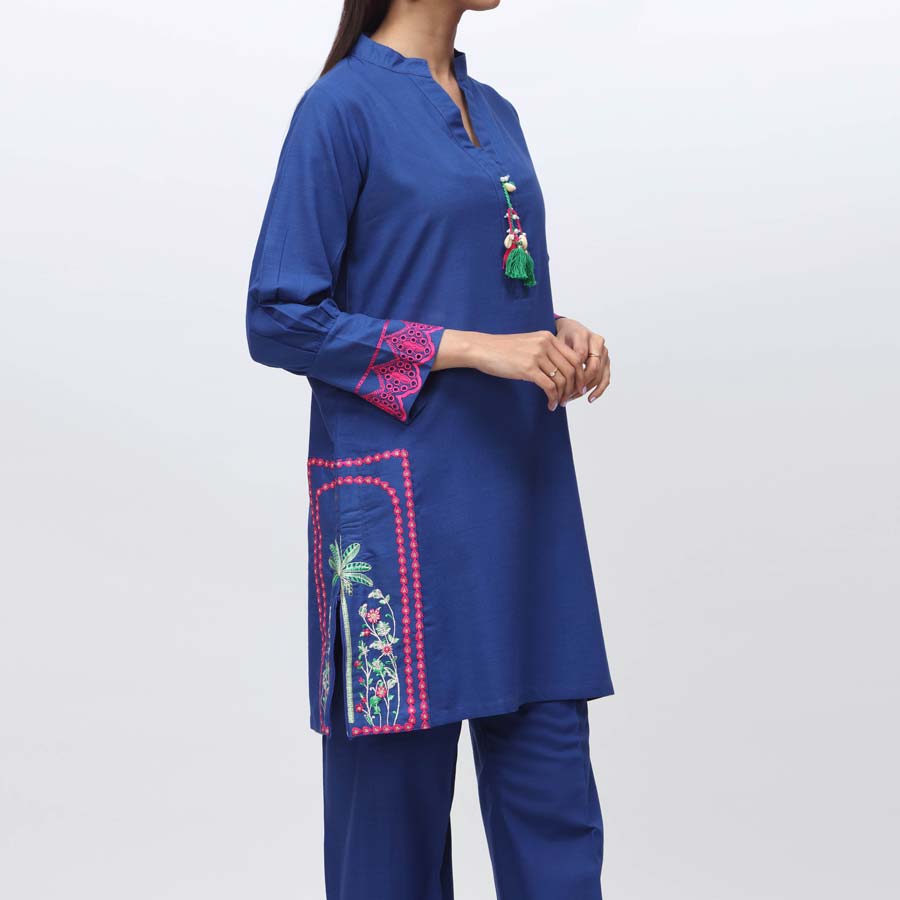 2PC- Embroidered Khaddar Shirt & Trouser PW3047