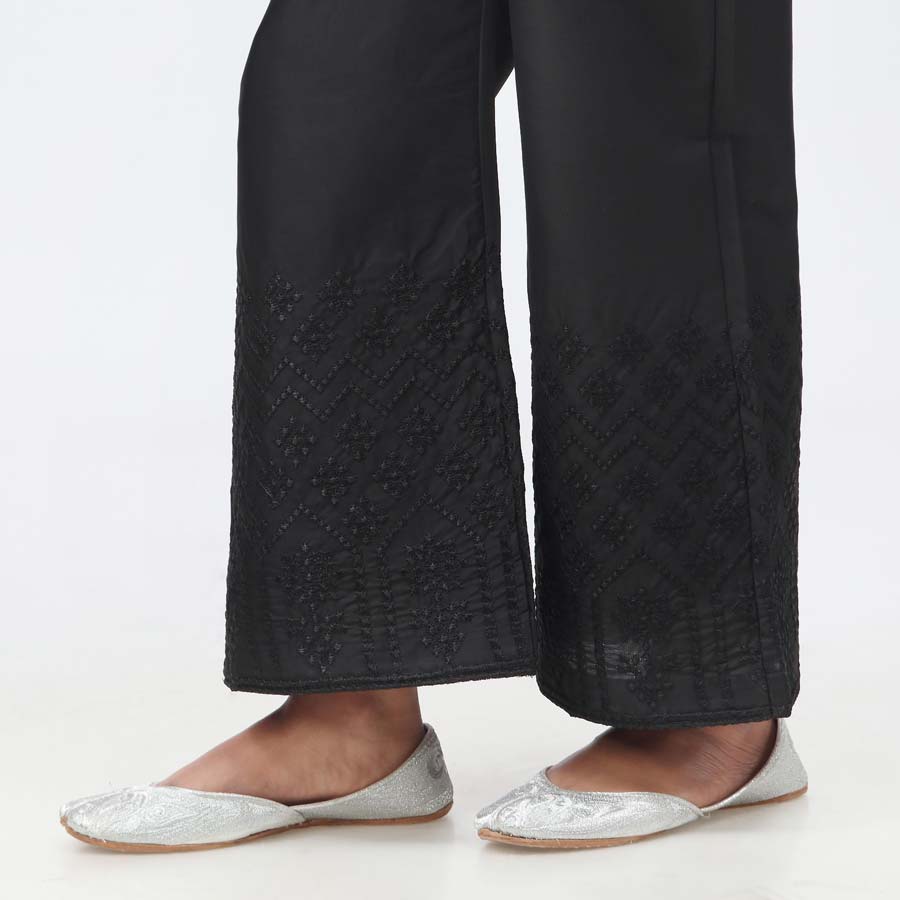 Black Embroidered Cambric Trouser PW3659