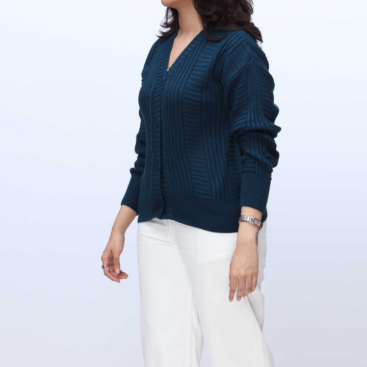 Blue Mid Length Cardigan PW3912