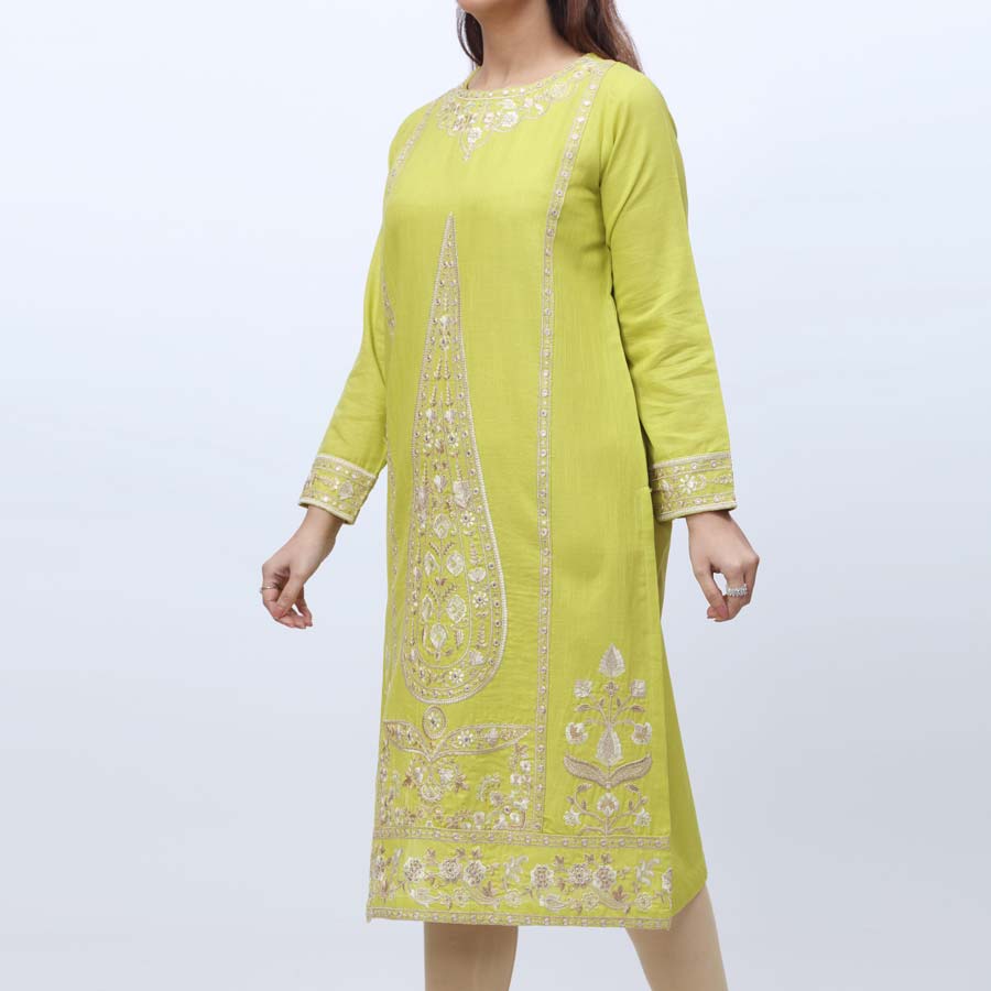 1PC- Embroidered Khaddar Shirt PW9098