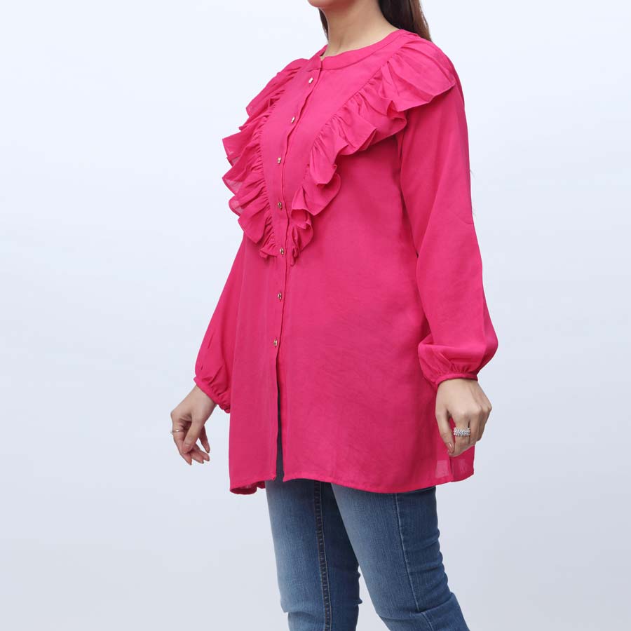 1PC- Solid Georget Chiffon Top PW9146