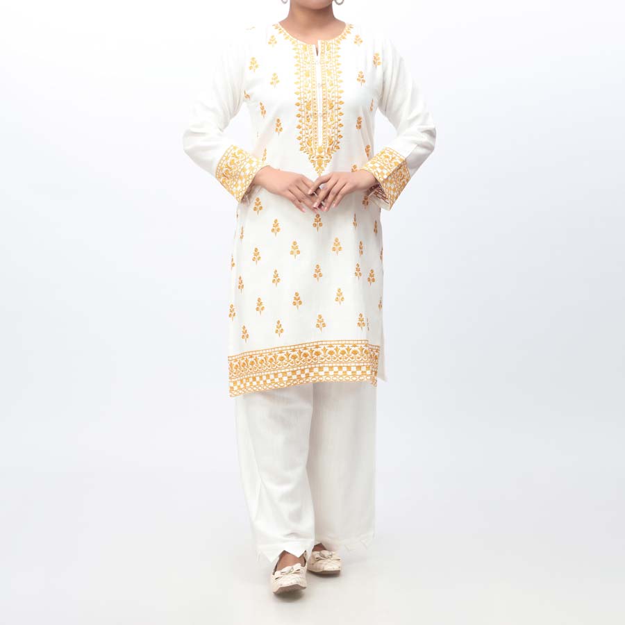 2PC- Embroidered Khaddar Suit PW9170