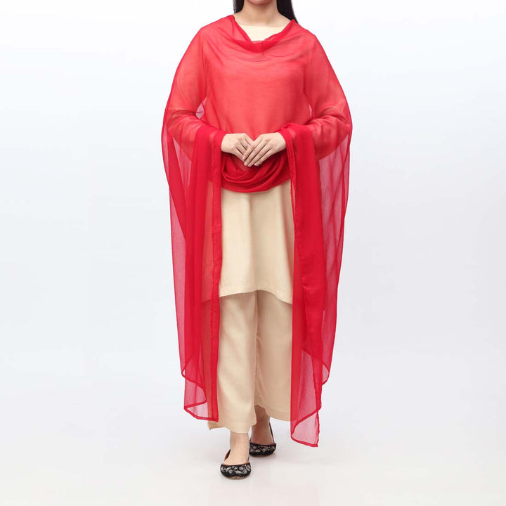 Red Chiffon Dupatta PW9708