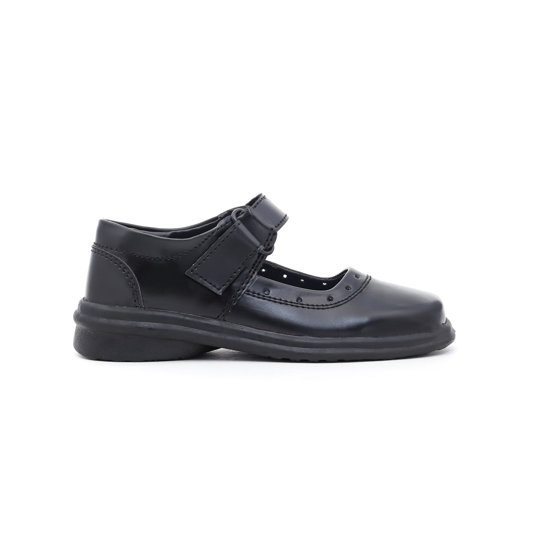 Girls Black School Shoes SK0040