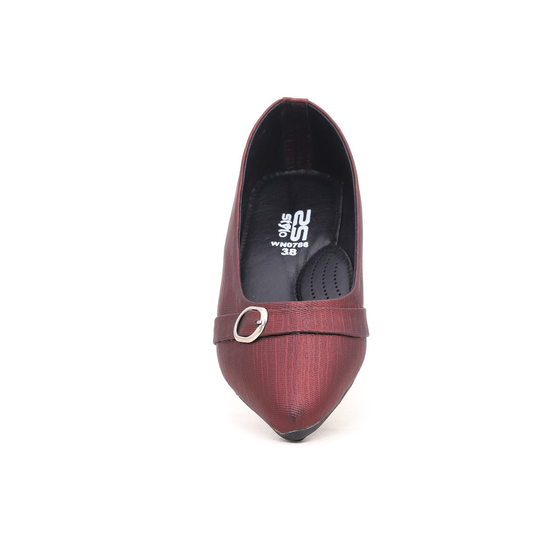 Maroon Winter Pumps WN0786 | Stylo